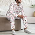 thumbnail image 6 of Bingfone Men's Pajama Set 2 Piece Loungewear PJs, Long Sleeve with Pajama Pants-Cute Poodle Dog, 6 of 7