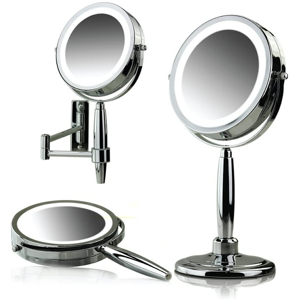 Ovente Lighted Vanity Makeup Mirror 8.5 Inch 1X 5X Magnification 3