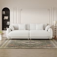 thumbnail image 2 of Aukfa 87" Modern Comfy Sofa, Upholstered 3 Seater Couch for Living Room, 4 Pillows, Teddy Fleece Beige, 2 of 7