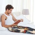 thumbnail image 5 of Logiee Samurai Frog Guitar Print Pajama Pants for Men,Men’s Pajama Bottoms,Mens PJ Pants with Pockets & Button Fly-Small, 5 of 6