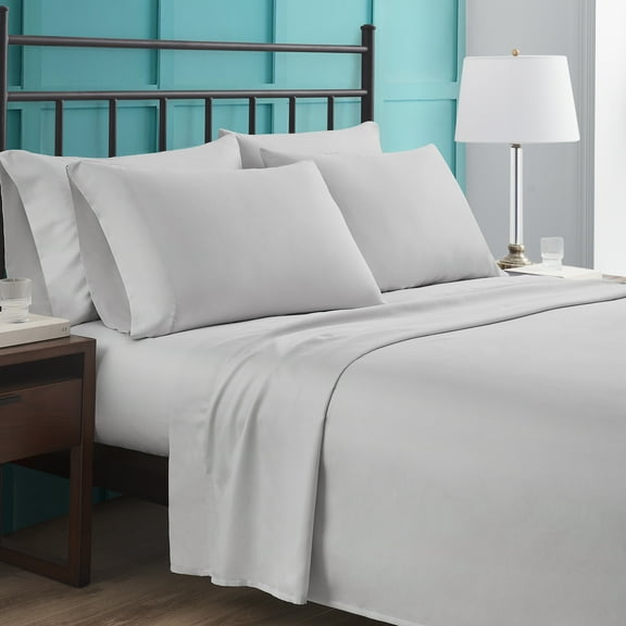 Tracy Porter - Chief Value Cotton - Soft Cotton Sheet Set - 6 Piece Comfortable Sheets - Cotton Polyester Smooth Sheets - King Size - Oyster