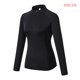 thumbnail image 4 of sweethay Ropa interior térmica de poliéster para mujer, abrigo cálido para invierno y otoño de manga larga de Color sólido con cremallera, ropa Prendas para la parte del cuerpo Negro XXL sweethay AP013404-05, 4 of 6