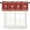 Red Snowflake, variant on Navy Blue Snowflake Christmas Curtains Valances, Xmas Botanical Rod Pocket Valance Tier Curtains, Winter Snowflake Window Treatment Drapes for Kitchen Living Room Bedroom Windows 54"x18"