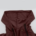thumbnail image 4 of ZunFeo Womens Corduroy Shirt Jacket, Wine Hooded Button Down Top, Long Sleeve Cotton Blend Stretch Shirt with Pocket, Regular Fit,Size L, 4 of 8