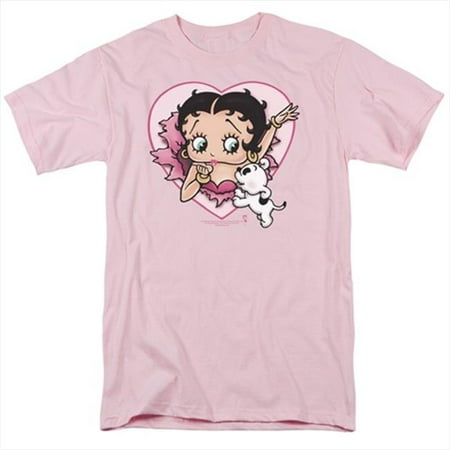 - Boop-I Love Betty - Short Sleeve Adult 18-1 Tee, Pink - Extra Large