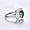 green, variant on 1pc S925 Sterling Silver Women's Fashion unique exquisite elegant bright 10*10mm round synthetic zircon engagement ring