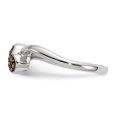 thumbnail image 3 of Sterling Silver Champagne Diamond Small Heart Ring Size 6, 3 of 3