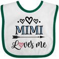 thumbnail image 3 of Inktastic Mimi Grandma Loves Me Girls Baby Bib, 3 of 4