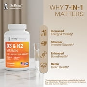 Dr. Berg D3 & K2 Vitamin Supplement - D3 K2 10,000 IU , 120 Capsules