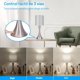 thumbnail image 4 of Lámpara de mesa con  táctil de 3 vías, lámpara de mesita de noche regulable con base de metal, moderna lámpara de mesita de noche elegante con pantalla gris, lámpara de mesa auxiliar simple, 4 of 10
