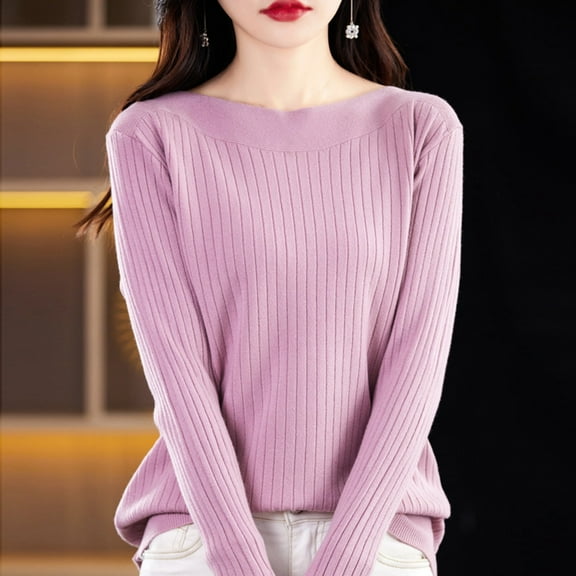 Womens Sweaters 2025 Ribbed Knit Sweater Turtleneck Pullover Soft Comfortable Casual Winter Long Sleeve Slim Fit Sweater Shirt for Fall and Winter Season