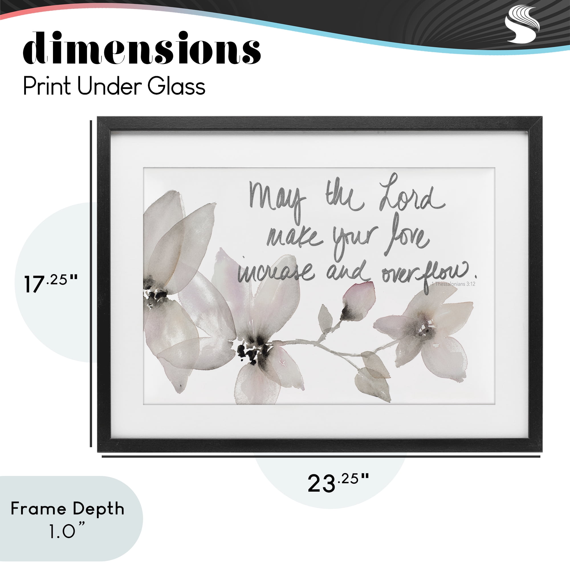 Stupell Industries Love Increase & Overflow Black Framed Print Under Glass, design by Lanie Loreth