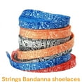 thumbnail image 3 of Stylish Strings: Bandanna Shoe Laces Pick your color. (Shoelace Material:Green/White Tips Gold Punch;), 3 of 4