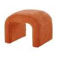 thumbnail image 5 of Nmkwnr Pack of 3 Upholstered Ottoman with Wood Frame, End of Bed Bench Footrest for Living Room, Bedroom, Orange, 5 of 7