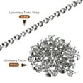 thumbnail image 3 of Uxcell 10Pack 1Meter Glossy Upholstery Tacks Strips Trim Sofa Decorative Nails, Silver, 3 of 5