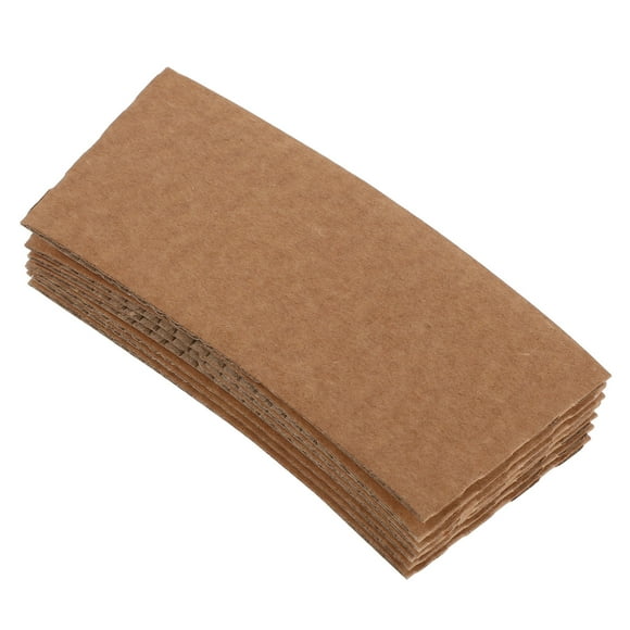 WEUVEB 80Ud Funda Para Vaso De Corrugado Con Aislamiento Térmico Color Marrón Claro Para Proteger Manos