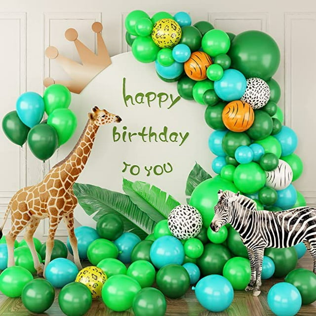 Kit de arcos con forma de guirnalda con globos Safari Jungle, 95 unidades, látex verde