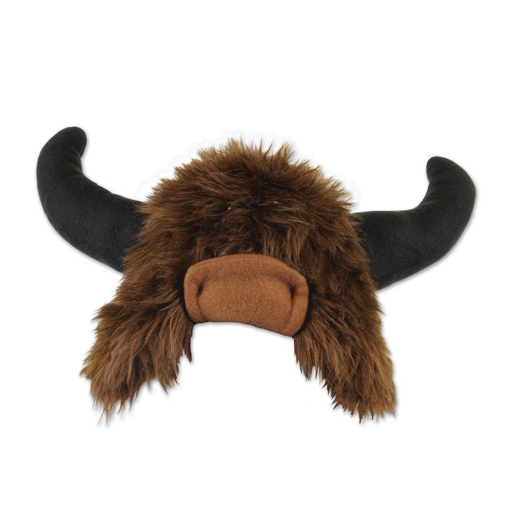 Pack of 6 Plush Black and Brown Buffalo 