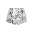 thumbnail image 4 of Haitryli Women's Sequin Sparkly Mini Shorts Low Waist Rave Party Hot Pants Night Out Party Bottoms Silver L, 4 of 5