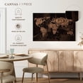 thumbnail image 5 of Elephant Stock Tea Coffee World Map Wall Art - Horizontal Canvas Wall Art - Living Room Wall Decor - Inspirational And Typography Canvas - Brown And Orange Decor - 45" x 30", 5 of 8
