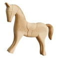 thumbnail image 4 of Figura de caballo sin pintar, adorno de animal de madera, estatua en blanco para manualidades, centro de mesa Estilo B, 4 of 8