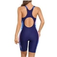 thumbnail image 5 of Sociala Women's Athletic Boyleg Swimsuit Racerback Color Block Print Unitard One Piece Swimwear, 5 of 6
