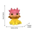 thumbnail image 3 of Weloille 3D Printed Little Dragon Figurine 1Pc, Creative Mini Animal Statue, Smooth Hand Painted Decorative Ornament, Cute Desktop Decor for Home Office Shelf Bedroom Living Room, 3 of 5