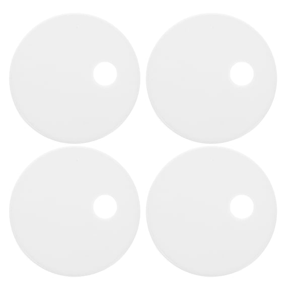 LOLIPPYY 4-Pack White Plastic Toilet Bolt Covers Decorative Caps for Toilet Seat Replacement and Bathroom Fixture Enhancement