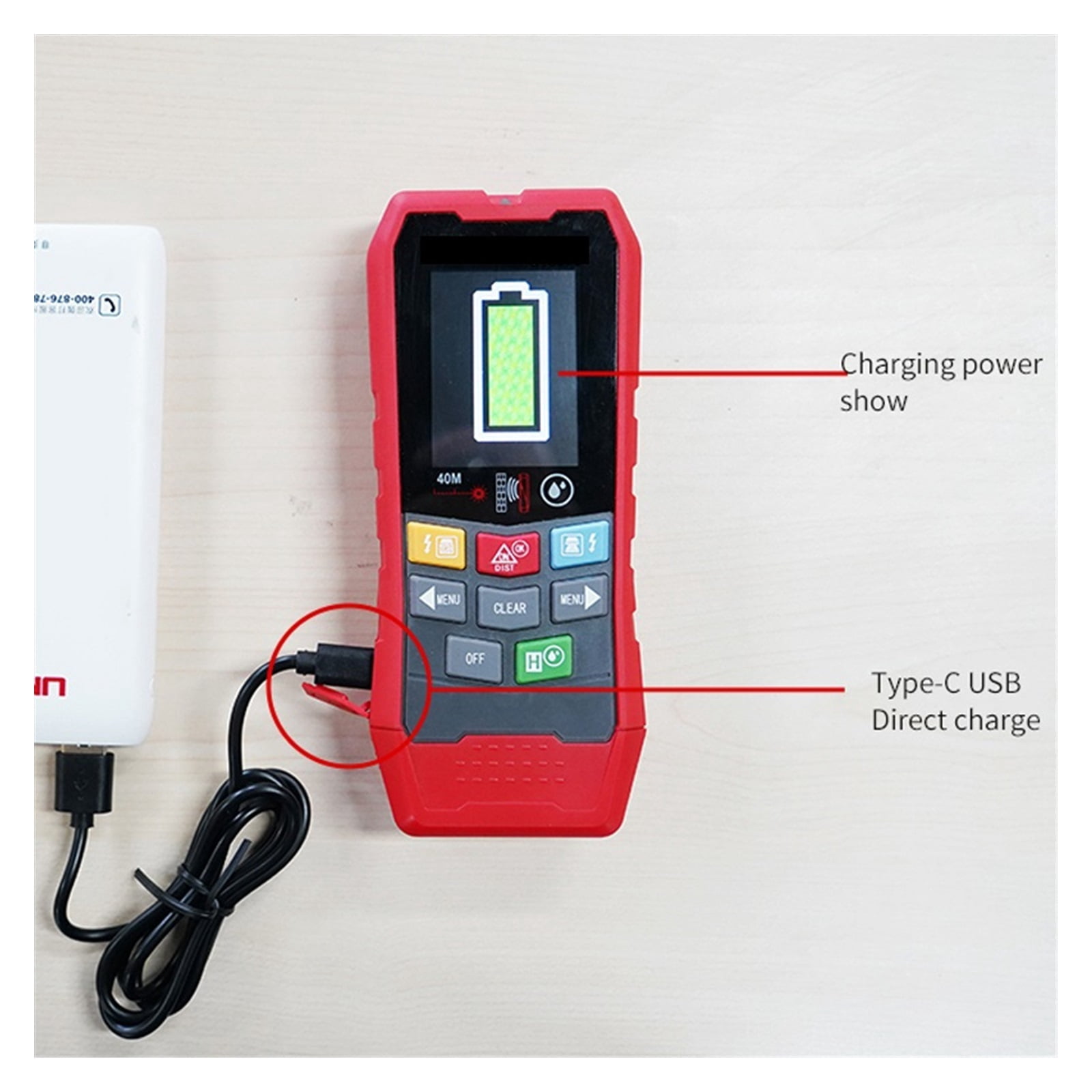 4 IN 1 Multifunctional Metal Detector Wall Scanners Rangefinder Wood AC Voltage Live Wire Stud Finder Meter Tester ,Accurate and Quick - 387LM_0