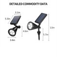 thumbnail image 3 of Womail Solar Spotlights, 2-in-1 Colored RGB LED Wall/Ground Land-scape Solar Lights With Automatic On/Off Sensor Dusk Solar Garden Light holiday gifts, 3 of 6