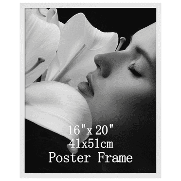 16x20 Picture Frame for Wall Mounted Display Vertically or Horizontally, White Photo Poster Frame for Bedroom Living Room Office