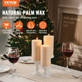 thumbnail image 2 of 3 Pack Unscented Pillar Candles 65 Hours Long Burning Christmas White, 2 of 11