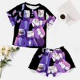 thumbnail image 4 of Devil Cuphead Summer Home Suit For Womens Short-Sleeved Pajama Set 2pcs Loungewear Soft Sleepwear T-Shirts Tee Shirt Top And Short Sleeping Pants, 4 of 8