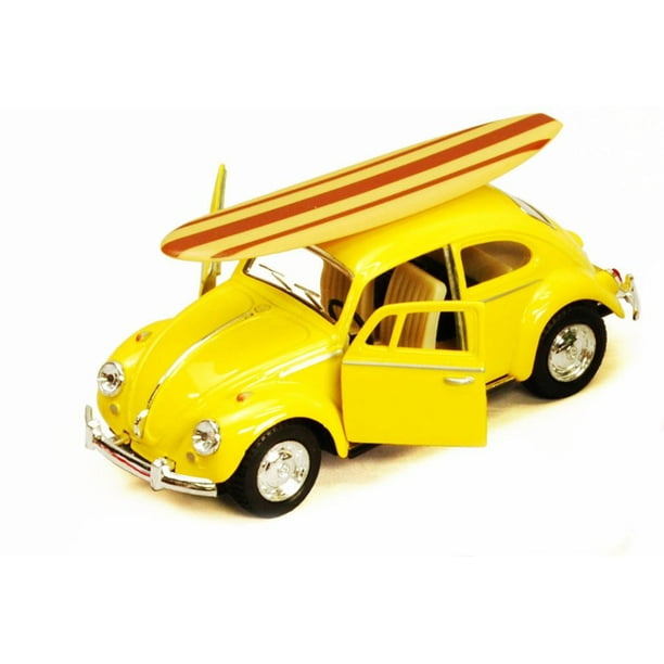 1967 Volkswagen Beetle W Surfboard Yellow Kinsmart 5057ds 132