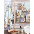 thumbnail image 2 of Easter Bunny Kitchen Dish Towels for Drying Dishes Set of 2, Colorful Easter Eggs Eucalyptus Teal Ombre Waffle Weave Microfiber Hand Tea Bathroom Towels Quick Dry & Absorbent Towel 15.7x23.6, 2 of 7