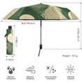thumbnail image 3 of FORMRS Travel Umbrella Folding Auto Open Close Windproof Rain UV Protection, Beige Abstract, 3 of 8