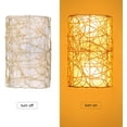 thumbnail image 4 of Arturesthome Rustic Wall Lamps, Retro Bohemian Sconce Lights, Natural Rattan Woven Lampshade for Bedside House Reading Living Room Bedroom Kitchen Corridor Lantern, 4 of 7