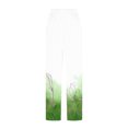 thumbnail image 5 of Jjayotai Wide Leg Pants for Women, Women's Ultra Soft Popular Floral Printed Stylish Palazzo Pants, Straight Trousers with Pockets Green XL, 5 of 5