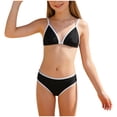 thumbnail image 5 of Xudanell Girl's 2 Piece Graphic Starfish Bathing Suit Halter Triangle Swimsuit Cute Beachwear Bikini Sets (16-17 Years,Black), 5 of 7