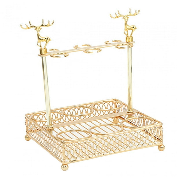 Bandeja para vasos de vidrio, soporte para vasos de whisky, soporte duradero para vasos de cóctel, vasos de cerveza Cuadrado