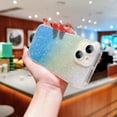 thumbnail image 2 of SaniMore for iPhone 14 Case, Glitter Gradient Full Camera Lens Protection Luxury Plating Cute Bling Clear Shockproof Slim Phone Cover Shockproof Bumper for Women Girls for iPhone 14, Blue, 2 of 11