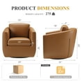 thumbnail image 4 of Swivel Accent Chair - 360° Rotation with Pillow, No-Sag Foam Cushion & Sturdy Metal Base, Fully Assembled for Living Room, Bedroom and Office, Brown, 4 of 16