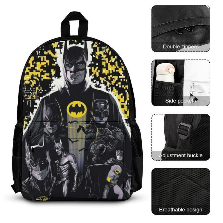 Batman Piece Backpack Set With Lunch Box And Pencilcase Casual