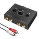 thumbnail image 1 of Dinheiro Conmutador de Audio RCA L/R 2(1)-En-1(2)-Salida, Conmutador de Audio Estéreo Silencioso Analógico con Control de Volumen, Selector de Audio Distribuidor de Sonido para Altavoces de PC, 1 of 5