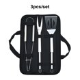 thumbnail image 4 of Soidarity Herramientas para parrilla de barbacoa, tenedor portátil de mano para barbacoa de acero inoxidable, pinzas reutilizables para acampar, Estufas de camping 3 PIEZAS Soidarity OD011055-01, 4 of 6