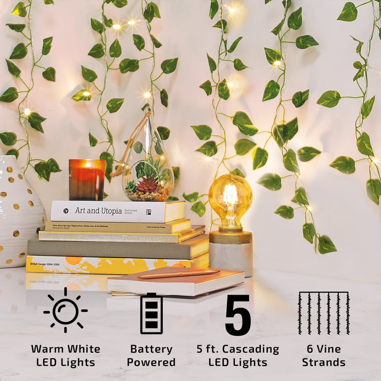 BrightSide LED Cascading Curtain Vine Lights, Warm White photo 2
