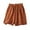 Orange, variant on Youmylove Comfort Womens Shorts Summer Thin Linen Shorts Retro Hollow Lace Elastic Waist Casual Pants Leisure Beach Shorts