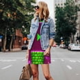thumbnail image 4 of Lsque Geometry Dash Pattern Summer Dresses for Women – Sleeveless T-Shirt Swing Sundress, Perfect for the Beach and Casual Days, 4 of 6