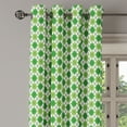 thumbnail image 2 of Ambesonne Irish Grommet Curtain, Classical Argyle Pattern, 50" x 120", Green Pale Green White, 2 of 6