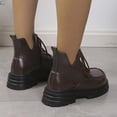 thumbnail image 4 of NECHOLOGY Botas Mujer Adulto Femenino Zapatos Botines de mujer Botas de cuero apiladas Botines Botas de tacón para mujer Botas de moda Botas para mujer (Brown, 8.5), 4 of 7